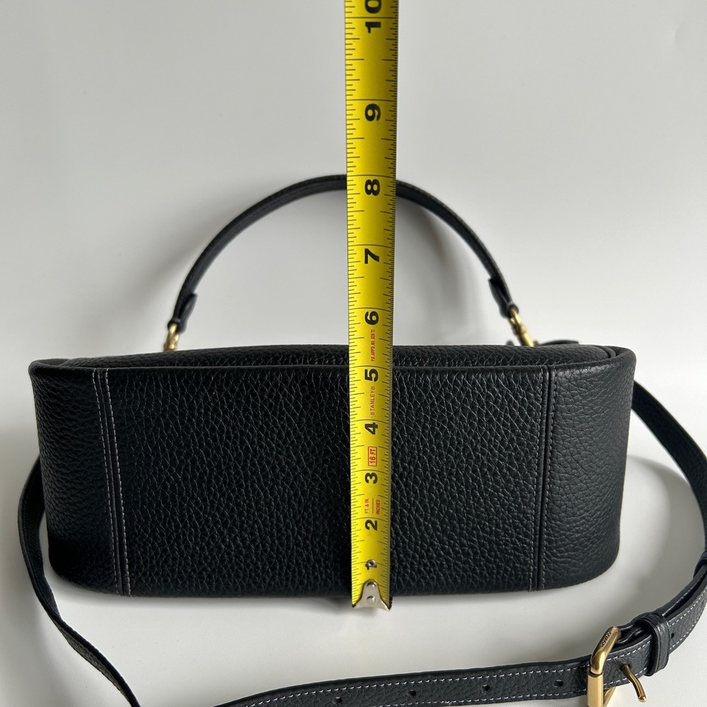 Coach Cary Black Pebbled Leather Crossbody Shoulder Bag CC437 Excellent - Picture 12 of 12